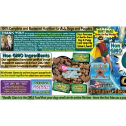 Gentle Giants Natural Non-GMO Dog & Puppy Chicken Dry Dog Food -ROYAL CANIN Shop 222134 PT8. AC SS1800 V1685726941