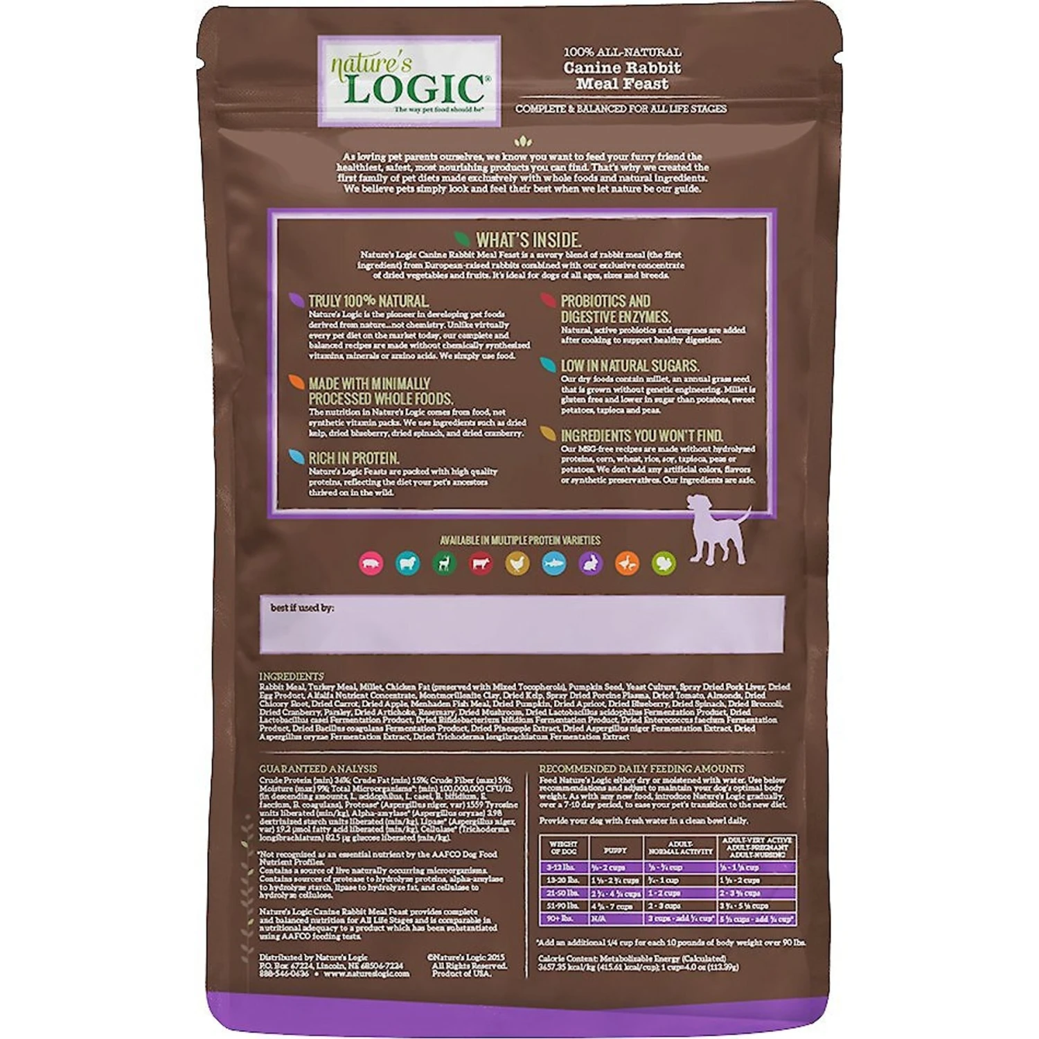 Nature's Logic Canine Rabbit Meal Feast All Life Stages Dry Dog Food 3 Nature's Logic Canine Rabbit Meal Feast All Life Stages Dry Dog Food - Image 3