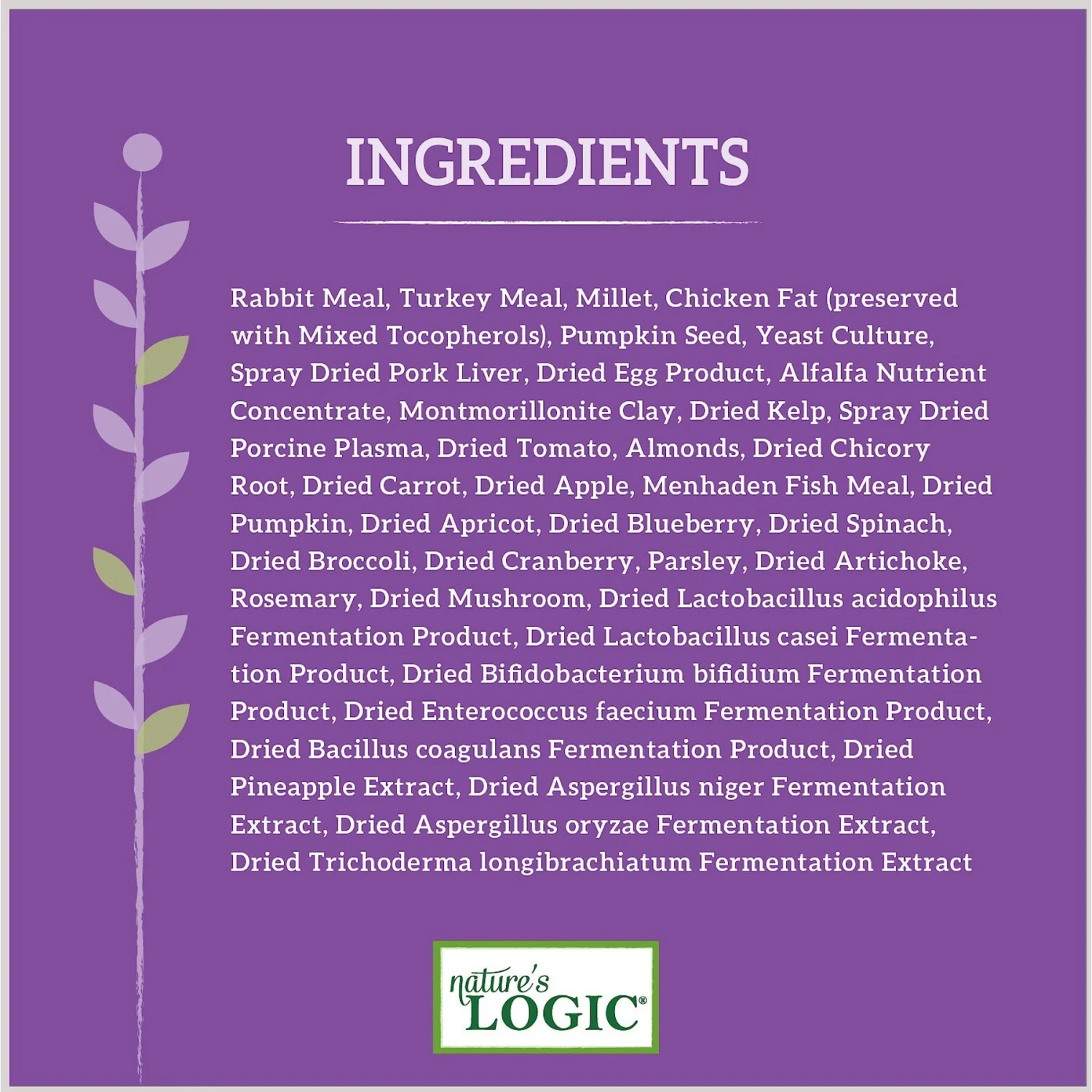 Nature's Logic Canine Rabbit Meal Feast All Life Stages Dry Dog Food 7 Nature's Logic Canine Rabbit Meal Feast All Life Stages Dry Dog Food - Image 7