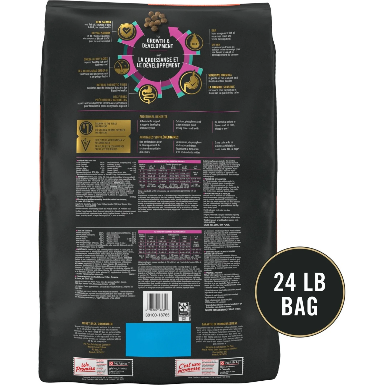 Purina Pro Plan Puppy Sensitive Skin & Stomach Salmon & Rice Dry Dog Food 2 Purina Pro Plan Puppy Sensitive Skin & Stomach Salmon & Rice Dry Dog Food - Image 2