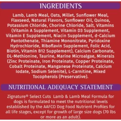 Zignature Select Cuts Lamb & Lamb Meal Formula Dry Dog Food -ROYAL CANIN Shop 226665 pt5. AC SS1800 V1584465076