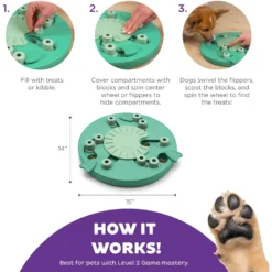 Nina Ottosson By Outward Hound Dog Worker Green Interactive Treat Puzzle Dog Toy -ROYAL CANIN Shop 226722 PT2. AC SS1800 V1694286651