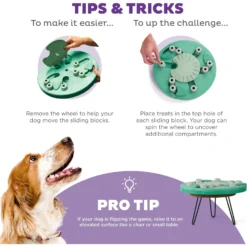 Nina Ottosson By Outward Hound Dog Worker Green Interactive Treat Puzzle Dog Toy -ROYAL CANIN Shop 226722 PT3. AC SS1800 V1694286039