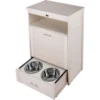 New Age Pet Dog Food Pantry W/ Double Bowl