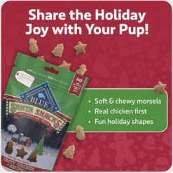 Blue Buffalo Santa Snacks Tasty Chicken Recipe Soft-Moist Dog Treats, 4.5-oz Bag -ROYAL CANIN Shop 230643 PT3. AC SS1800 V1695054202