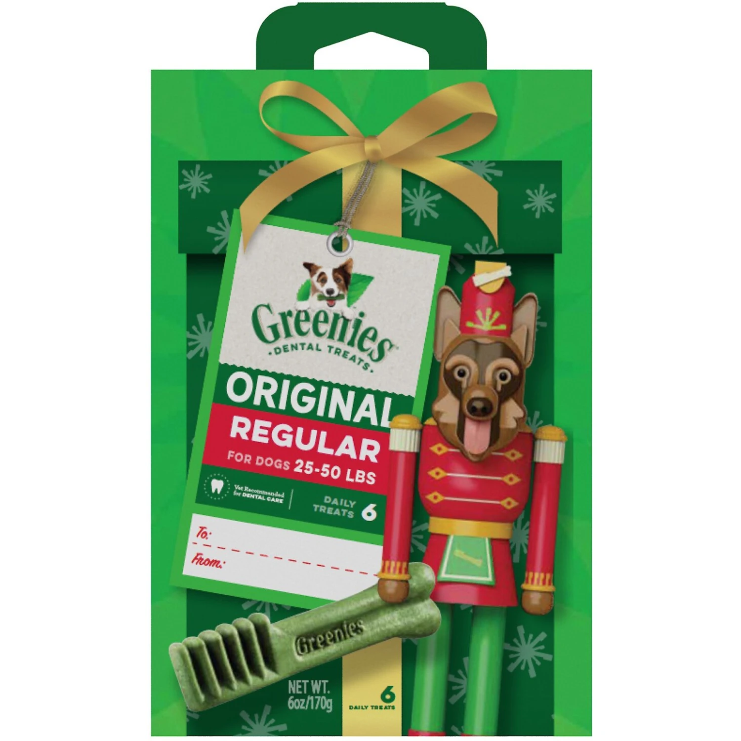 Greenies Original Regular Holiday Dental Dog Treats, 6 Count 1 Greenies Original Regular Holiday Dental Dog Treats, 6 Count