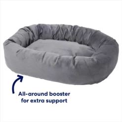 Frisco Velvet Round Bolster Dog Bed W/Removable Cover -ROYAL CANIN Shop 232178 PT2. AC SS1800 V1671203057