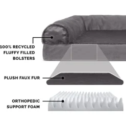 FurHaven Plush Deluxe Chaise Orthopedic Cat & Dog Bed With Removable Cover -ROYAL CANIN Shop 242784 PT4. AC SS1800 V1703799948