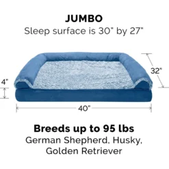 FurHaven Faux Fur & Suede Cooling Gel Sofa Dog & Cat Bed -ROYAL CANIN Shop 244475 PT4. AC SS1800 V1667227696