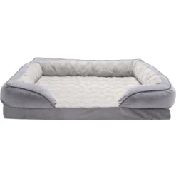 FurHaven Velvet Waves Perfect Comfort Cooling Gel Bolster Cat & Dog Bed With Removable Cover -ROYAL CANIN Shop 244658 PT2. AC SS1800 V1602831673