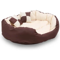 HappyCare Textiles Durable Oval Bolster Cat & Dog Bed -ROYAL CANIN Shop 245767 PT2. AC SS1800 V1596058256