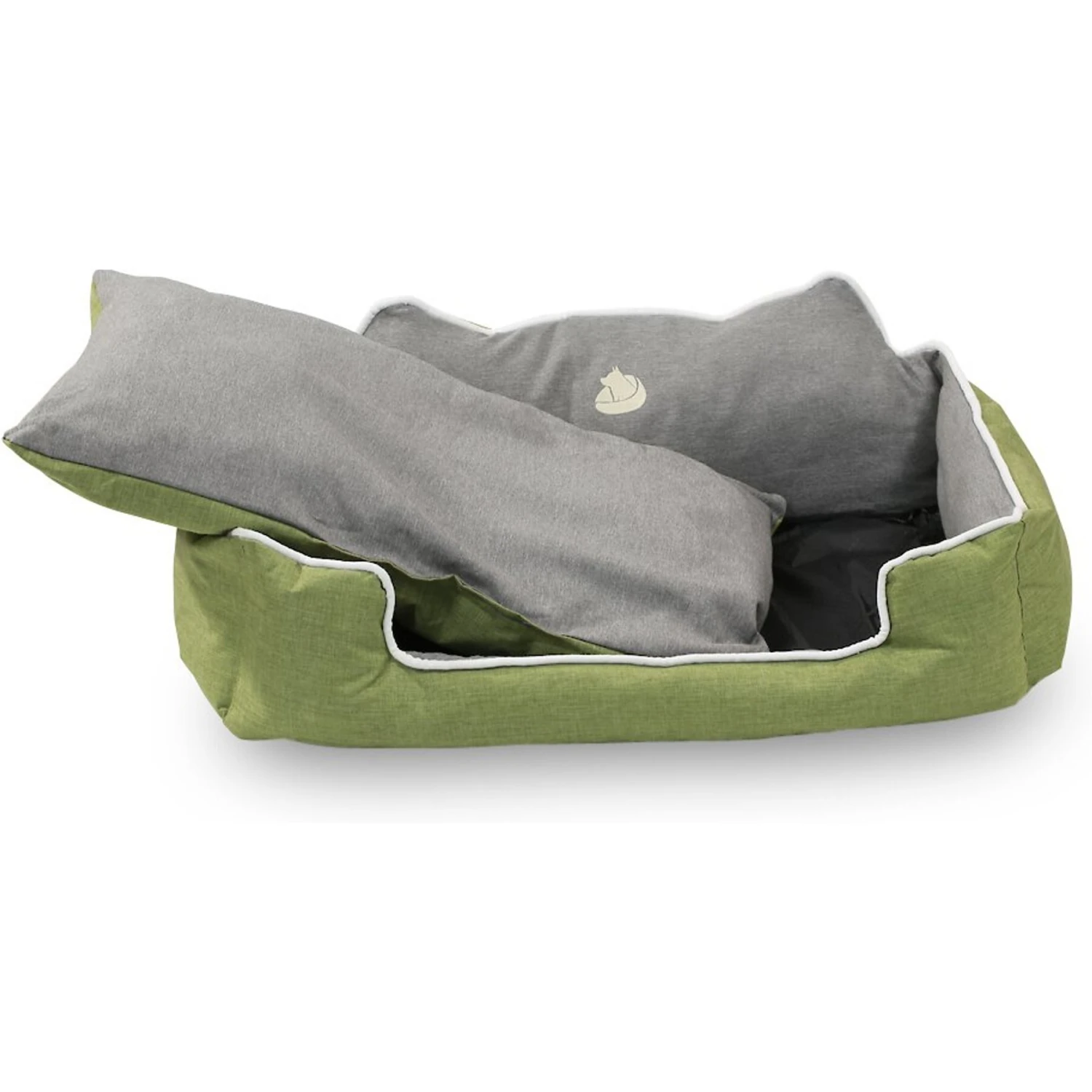 HappyCare Textiles High Back Rectangle Bolster Cat & Dog Bed 3 HappyCare Textiles High Back Rectangle Bolster Cat & Dog Bed - Image 3