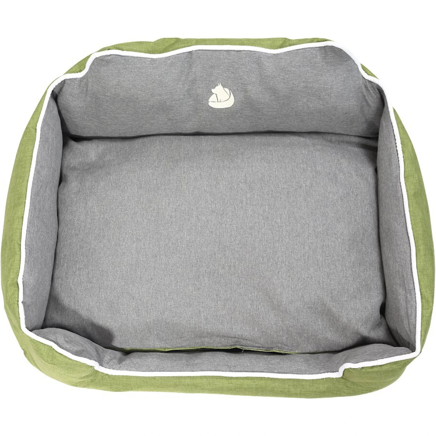 HappyCare Textiles High Back Rectangle Bolster Cat & Dog Bed 4 HappyCare Textiles High Back Rectangle Bolster Cat & Dog Bed - Image 4