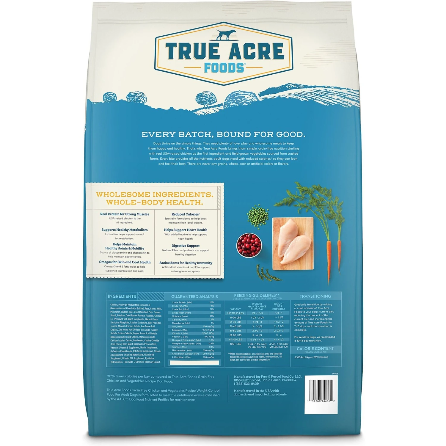 True Acre Foods Weight Control Chicken & Vegetables Recipes Grain-Free Dry Dog Food 2 True Acre Foods Weight Control Chicken & Vegetables Recipes Grain-Free Dry Dog Food - Image 2