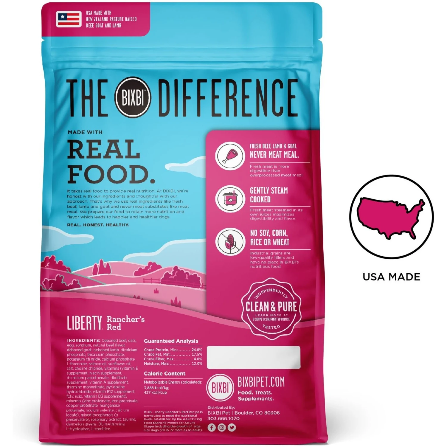 BIXBI Liberty Rancher's Red Fresh Beef, Lamb & Goat Dry Dog Food 2 BIXBI Liberty Rancher's Red Fresh Beef, Lamb & Goat Dry Dog Food - Image 2
