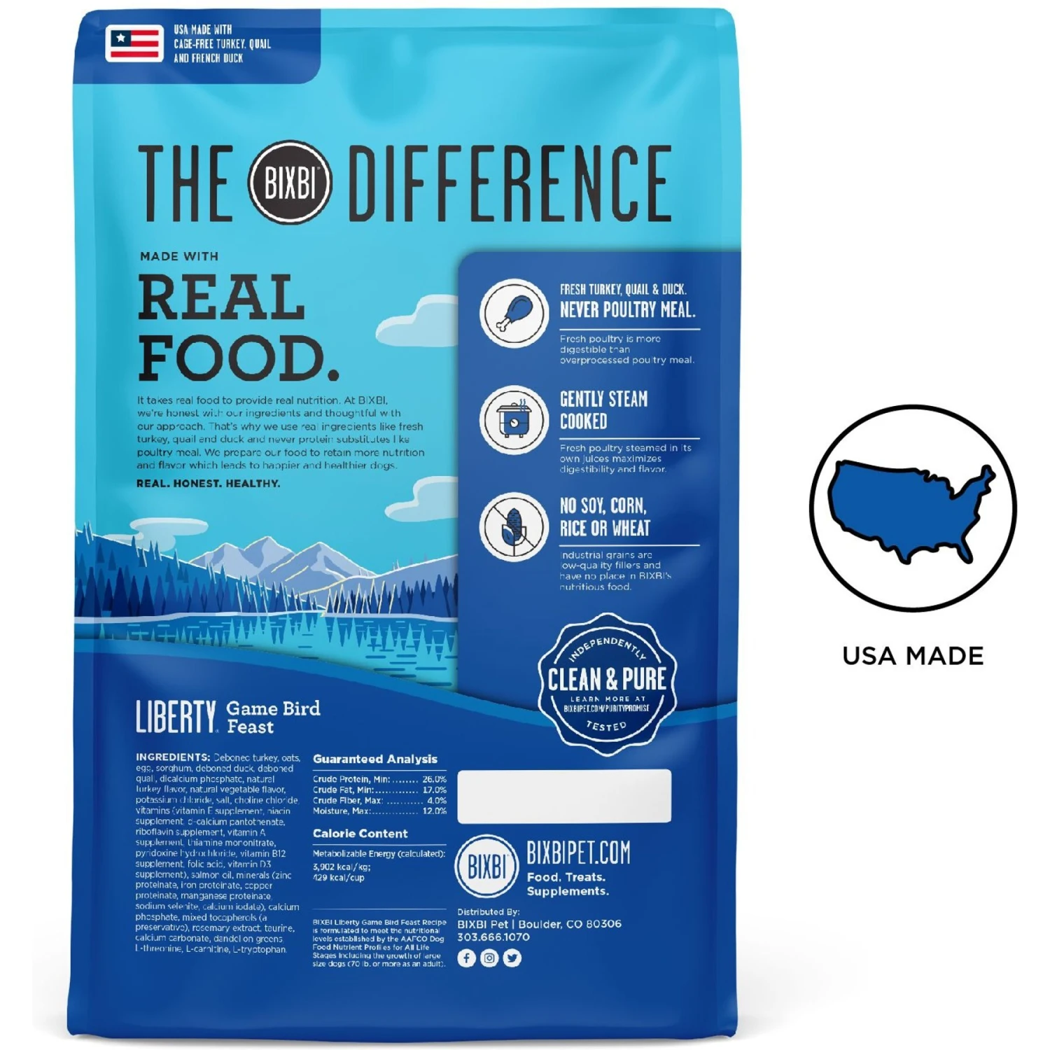 BIXBI Liberty Game Bird Feast Fresh Turkey, Quail & Duck Dry Dog Food 2 BIXBI Liberty Game Bird Feast Fresh Turkey, Quail & Duck Dry Dog Food - Image 2