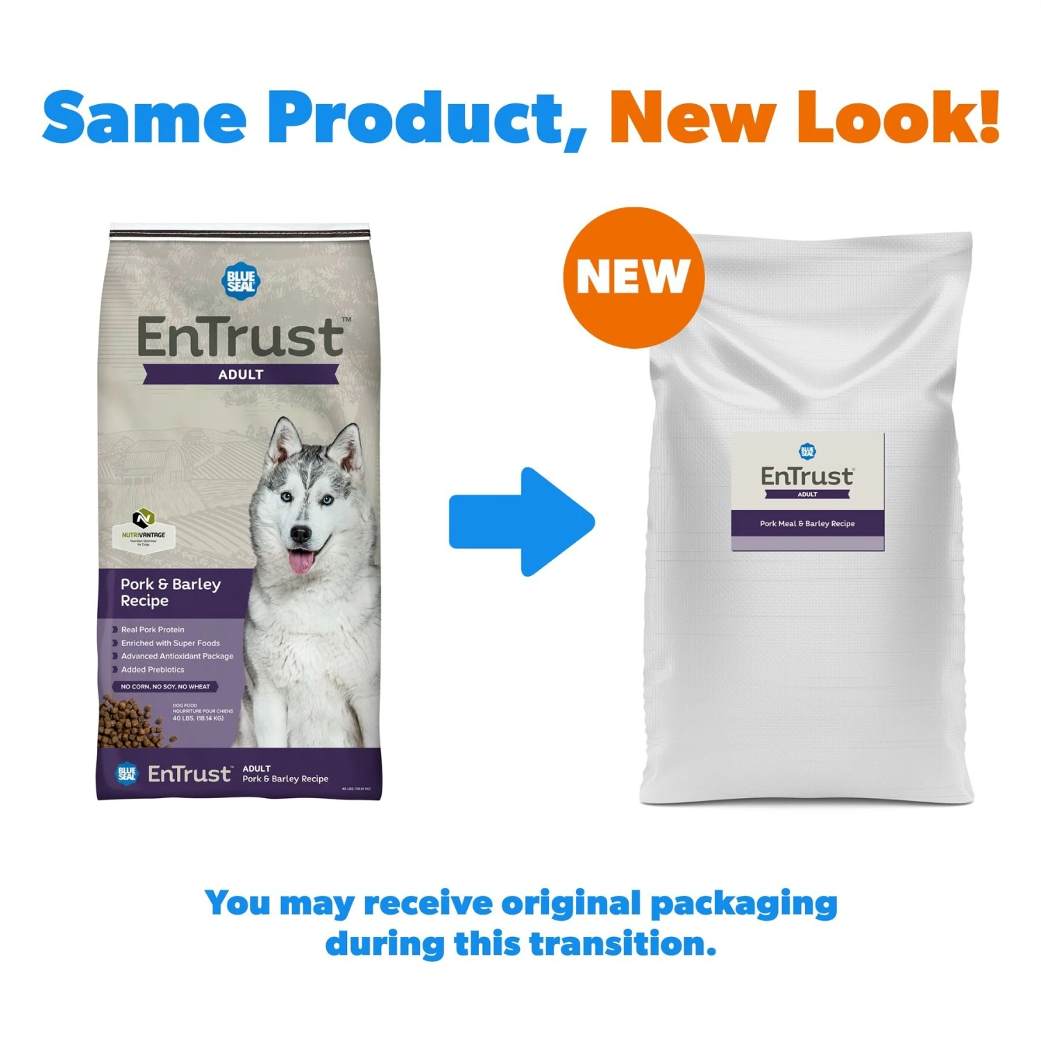 Blue Seal EnTrust Adult Pork Meal & Barley Recipe Dry Dog Food 2 Blue Seal EnTrust Adult Pork Meal & Barley Recipe Dry Dog Food - Image 2