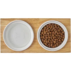 Frisco Ceramic Dog & Cat Double Diner With Elevated Wood Stand 11 Frisco Ceramic Dog & Cat Double Diner With Elevated Wood Stand -ROYAL CANIN Shop 256052 PT6. AC SS1800 V1615311469