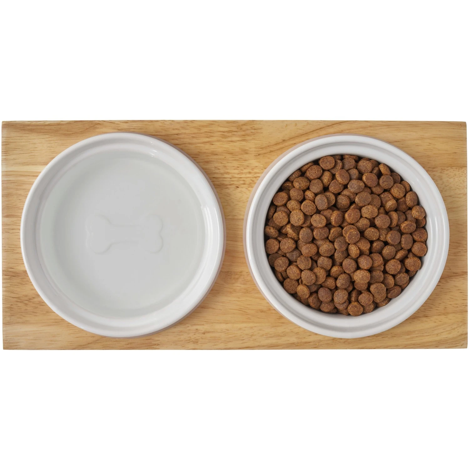 Frisco Ceramic Dog & Cat Double Diner With Elevated Wood Stand 6 Frisco Ceramic Dog & Cat Double Diner With Elevated Wood Stand - Image 6