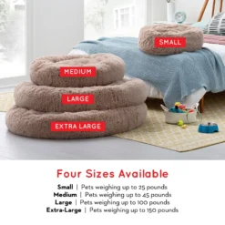 Brindle Donut Cuddler Dog & Cat Bed, Tan -ROYAL CANIN Shop 256160 PT7. AC SS1800 V1602124603