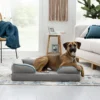 Brindle Orthopedic Bolster Dog & Cat Bed With Removable Cover
