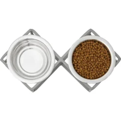 Frisco Elevated Diamond Stainless Steel Double Diner Dog & Cat Bowl -ROYAL CANIN Shop 257147 PT3. AC SS1800 V1612367490