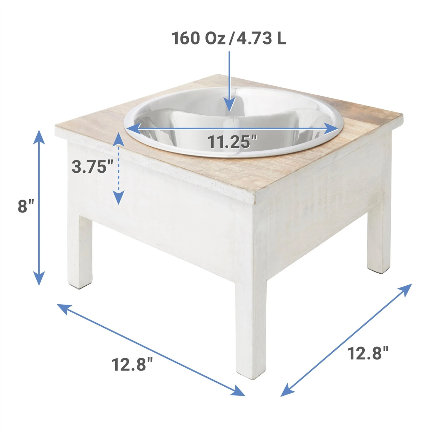 Frisco Farm House Wood Elevated Non-Skid Stainless Steel Dog Bowl 2 Frisco Farm House Wood Elevated Non-Skid Stainless Steel Dog Bowl - Image 2