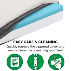 FurHaven Faux Sheepskin & Suede Cooling Gel Cat & Dog Bed With Removable Cover -ROYAL CANIN Shop 261665 PT7. AC SS1800 V1605659852