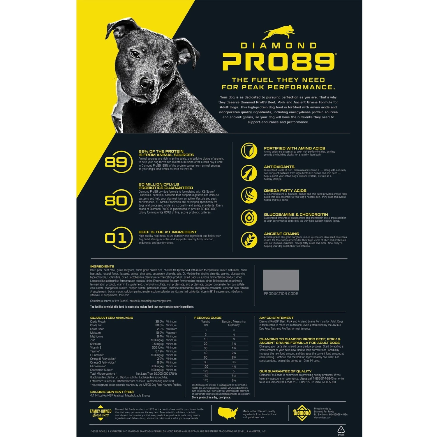 Diamond Pro89 Beef, Pork, & Ancient Grains Formula Adult Dry Dog Food, 40-lb Bag 2 Diamond Pro89 Beef, Pork, & Ancient Grains Formula Adult Dry Dog Food, 40-lb Bag - Image 2