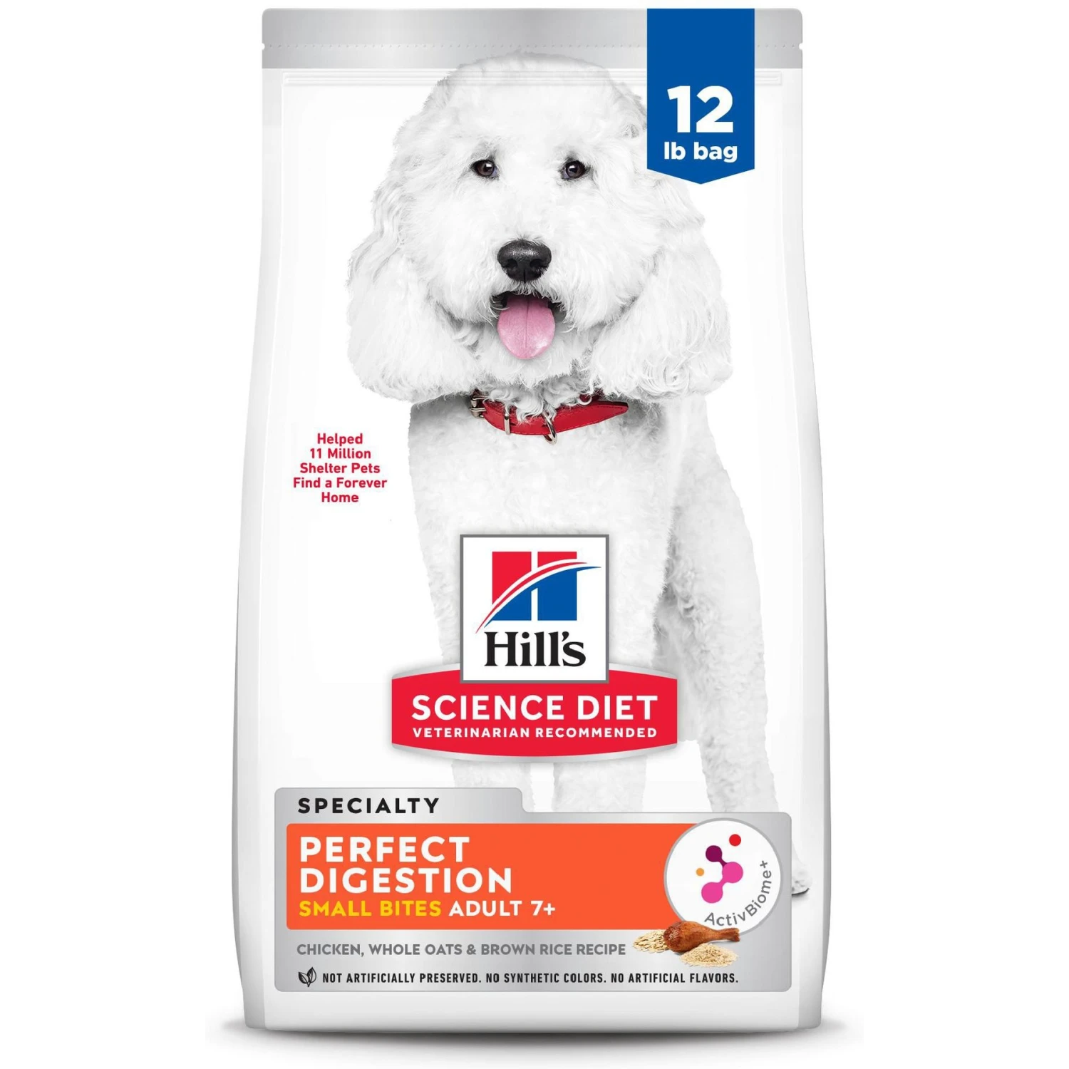 Hill's Science Diet Adult 7+ Perfect Digestion Small Bites Chicken Dry Dog Food, 12-lb Bag 1 Hill's Science Diet Adult 7+ Perfect Digestion Small Bites Chicken Dry Dog Food, 12-lb Bag