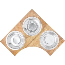 Frisco Multi Pet Feeding Corner Wood 3-Bowls Stainless Steel Dog & Cat Bowl -ROYAL CANIN Shop 277573 PT4. AC SS1800 V1627935017