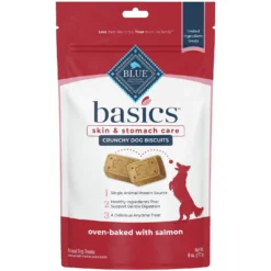 Blue Buffalo Basics Skin & Stomach Care Salmon & Potato Recipe Adult Dry Dog Food & Blue Buffalo Basics Skin & Stomach Care Biscuits Salmon & Potato Dog Treats -ROYAL CANIN Shop 292682 PT4. AC SS1800 V1646346431