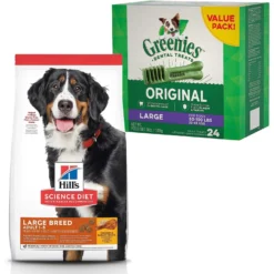 Hill's Science Diet Adult Large Breed Dry Dog Food & Greenies Large Dental Dog Treats