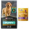 Purina Pro Plan High Protein Chicken & Rice Formula Dry Puppy Food & Wellness Soft Puppy Bites Lamb & Salmon Recipe Grain-Free Natural Dog Treats