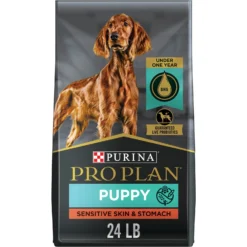 Purina Pro Plan Puppy Sensitive Skin & Stomach Salmon & Rice Dry Dog Food & Wellness Soft Puppy Bites Lamb & Salmon Recipe Grain-Free Natural Dog Treats -ROYAL CANIN Shop 293672 PT5. AC SS1800 V1619985144