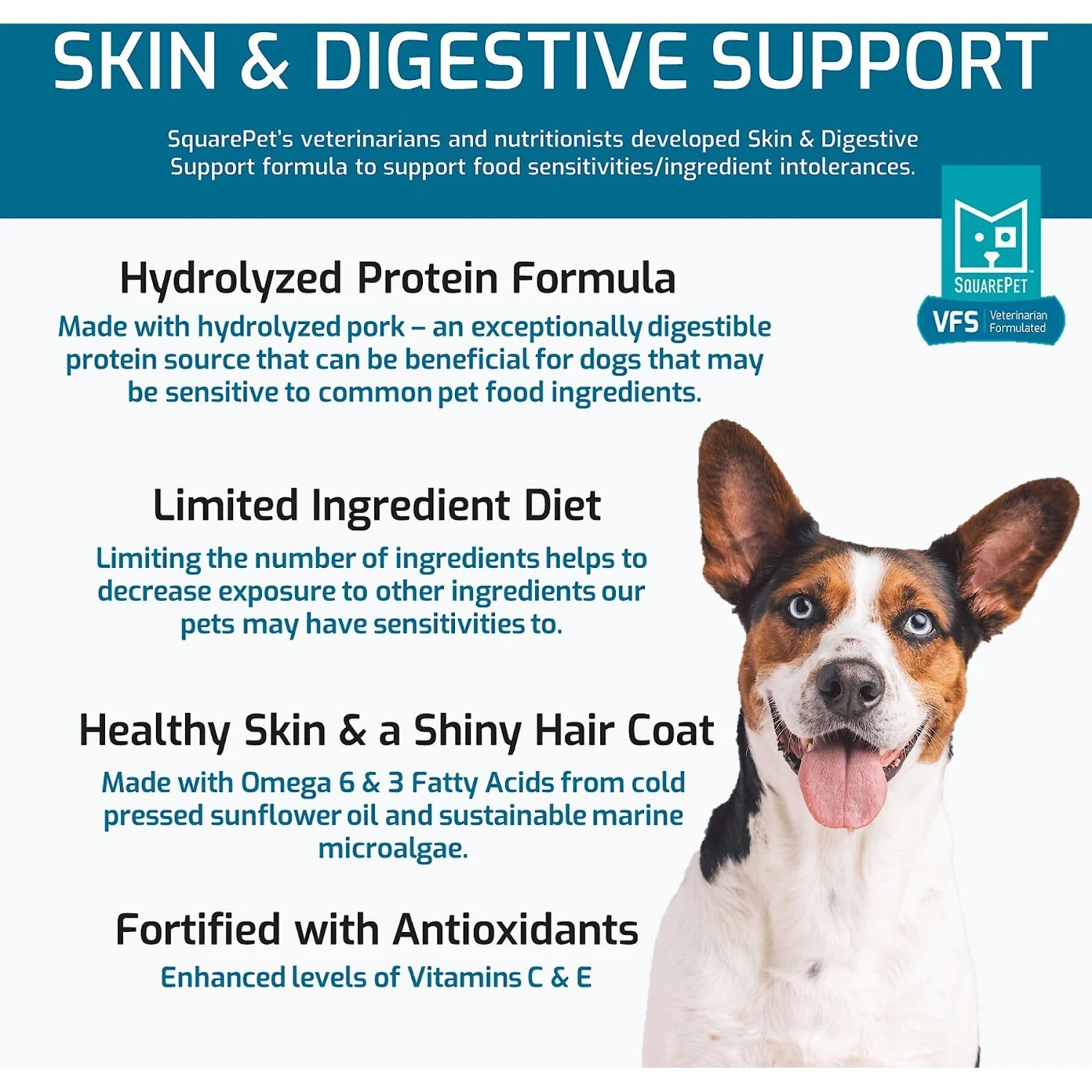 SquarePet VFS Skin & Digestive Support Dry Dog Food 3 SquarePet VFS Skin & Digestive Support Dry Dog Food - Image 3