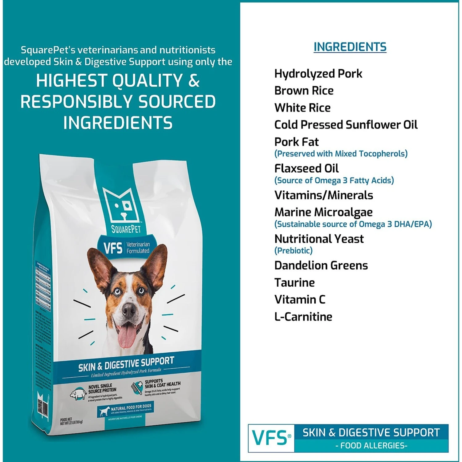 SquarePet VFS Skin & Digestive Support Dry Dog Food 4 SquarePet VFS Skin & Digestive Support Dry Dog Food - Image 4