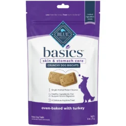 Blue Buffalo Basics Skin & Stomach Care Turkey & Potato Recipe Senior Dry Dog Food & Blue Buffalo Basics Skin & Stomach Care Biscuits Turkey & Potato Dog Treats -ROYAL CANIN Shop 297834 PT4. AC SS1800 V1646347914
