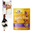 Outward Hound Tail Teaser With Refill Dog & Cat Teaser Toy & Wellness Soft Puppy Bites Lamb & Salmon Recipe Grain-Free Natural Dog Treats