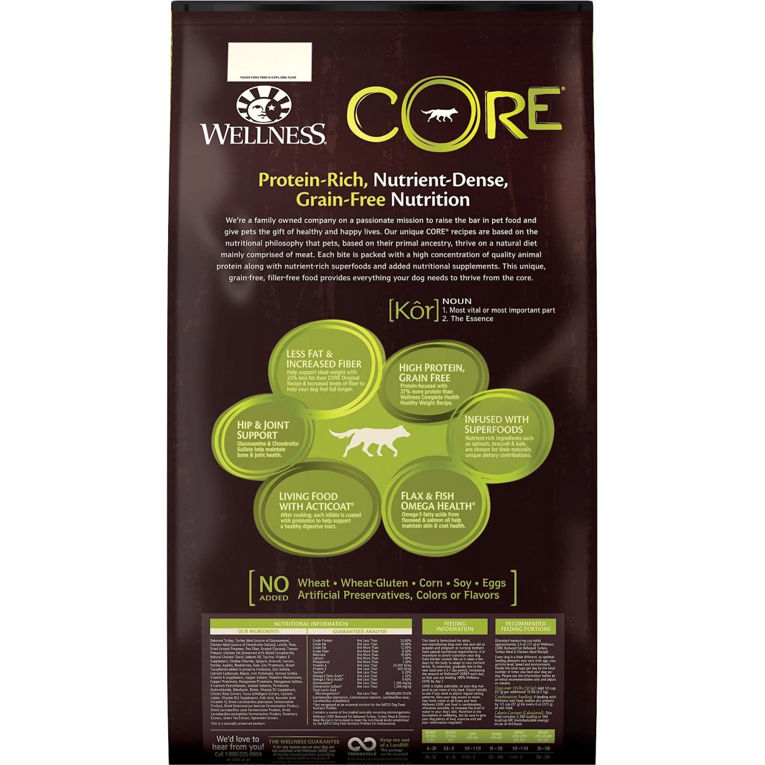 Wellness CORE Grain-Free Reduced Fat Turkey & Chicken Recipe Dry Dog Food & Wellness CORE Healthy Joints Beef Grain-Free Crunchy Dog Treats 2 Wellness CORE Grain-Free Reduced Fat Turkey & Chicken Recipe Dry Dog Food & Wellness CORE Healthy Joints Beef Grain-Free Crunchy Dog Treats - Image 2