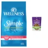 Wellness Simple Limited Ingredient Diet Grain-Free Salmon & Potato Formula Natural Dry Dog Food & Wellness CORE Bowl Boosters Joint Health Adult Dry Dog Food Topper, 4-oz Bag