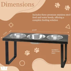 Bearwood Essentials Farmhouse 3-Bowl Elevated Dog Feeder -ROYAL CANIN Shop 303798 PT3. AC SS1800 V1703276563