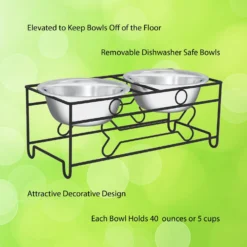 Pet Adobe Modern Double Elevated Dog Bowl -ROYAL CANIN Shop 315043 PT2. AC SS1800 V1626398511