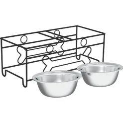 Pet Adobe Modern Double Elevated Dog Bowl -ROYAL CANIN Shop 315043 PT6. AC SS1800 V1626392862