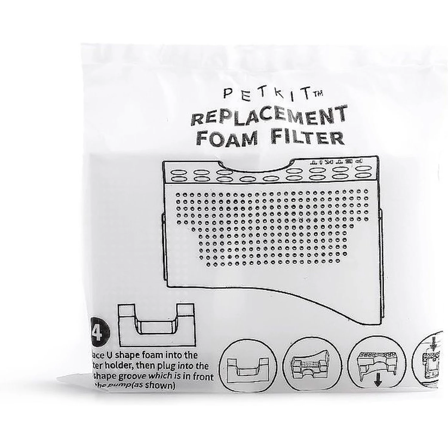 PETKIT Fountain Foam Filter, 4 Count 1 PETKIT Fountain Foam Filter, 4 Count
