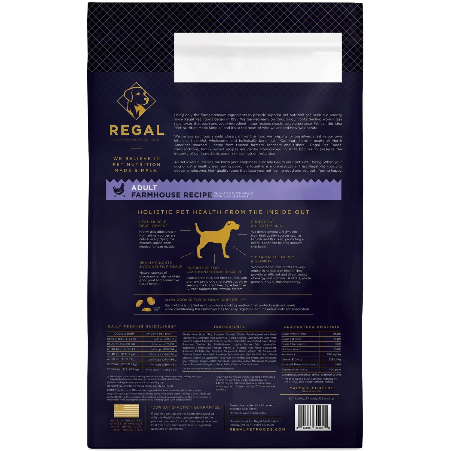Regal Pet Foods Farmhouse Recipe Chicken & Duck Meals Whole Grains Adult Dry Dog Food 2 Regal Pet Foods Farmhouse Recipe Chicken & Duck Meals Whole Grains Adult Dry Dog Food - Image 2