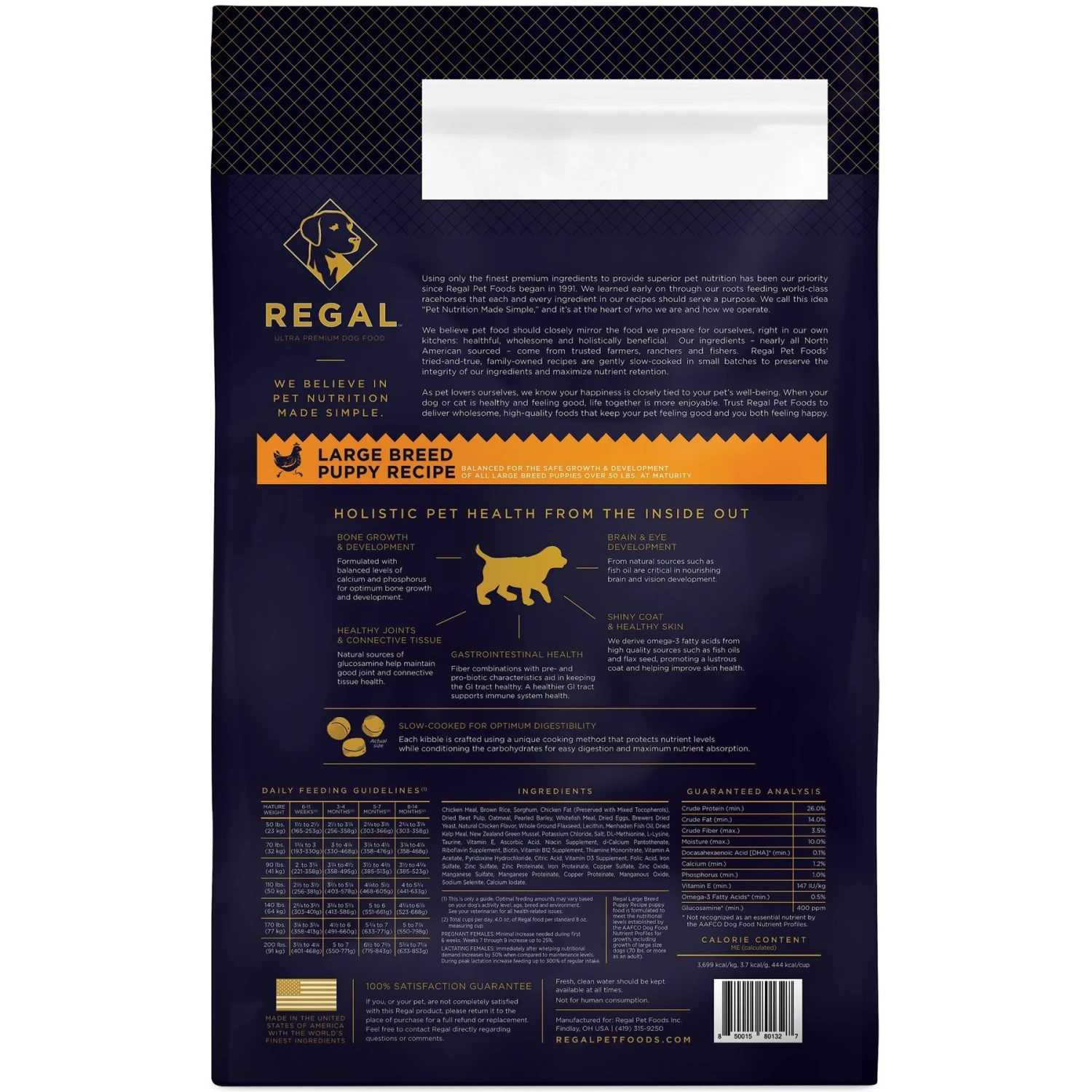 Regal Pet Foods Large Breed Puppy Recipe Dry Dog Food 2 Regal Pet Foods Large Breed Puppy Recipe Dry Dog Food - Image 2