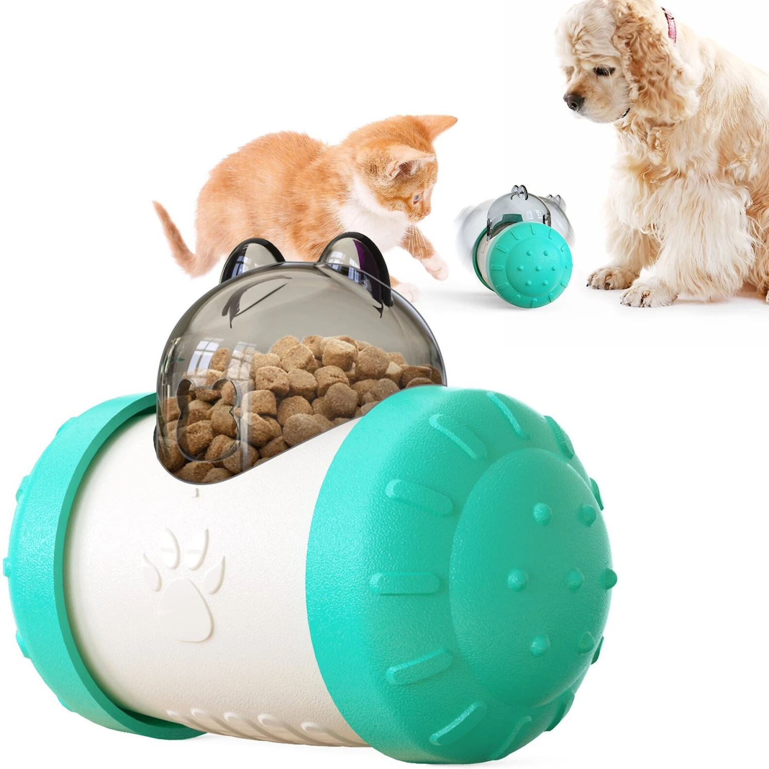 Hanamya Interactive Balanced Rotating Dispensing Dog & Cat Toy 1 Hanamya Interactive Balanced Rotating Dispensing Dog & Cat Toy