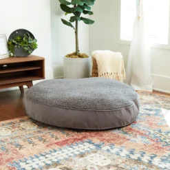 Happy Hounds Scooter Deluxe Round Pillow Dog Bed With Removable Cover, Gray -ROYAL CANIN Shop 328581 PT4. AC SS1800 V1631152948
