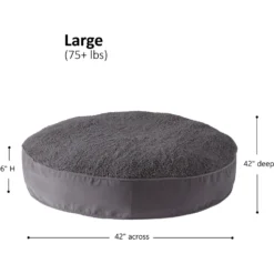 Happy Hounds Scooter Deluxe Round Pillow Dog Bed With Removable Cover, Gray -ROYAL CANIN Shop 328581 PT7. AC SS1800 V1700690059